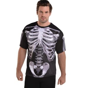 Adult Black & Bone T-Shirt - Skeleton