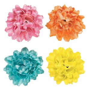 Mini Rose Hair Clips 4ct