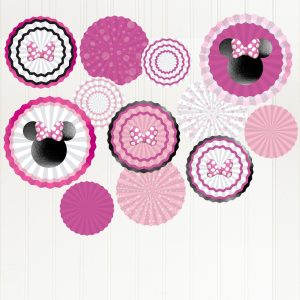 Minnie Mouse Forever Paper Fan Decoration Kit 17pc