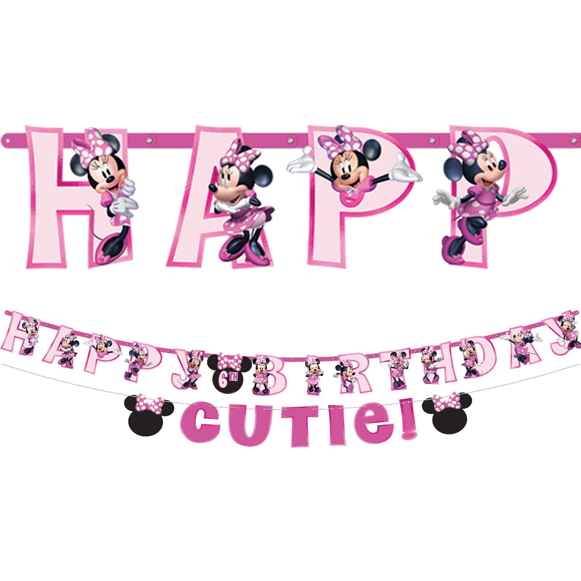 Minnie Mouse Forever Personalized Birthday Banner Kit 2ct