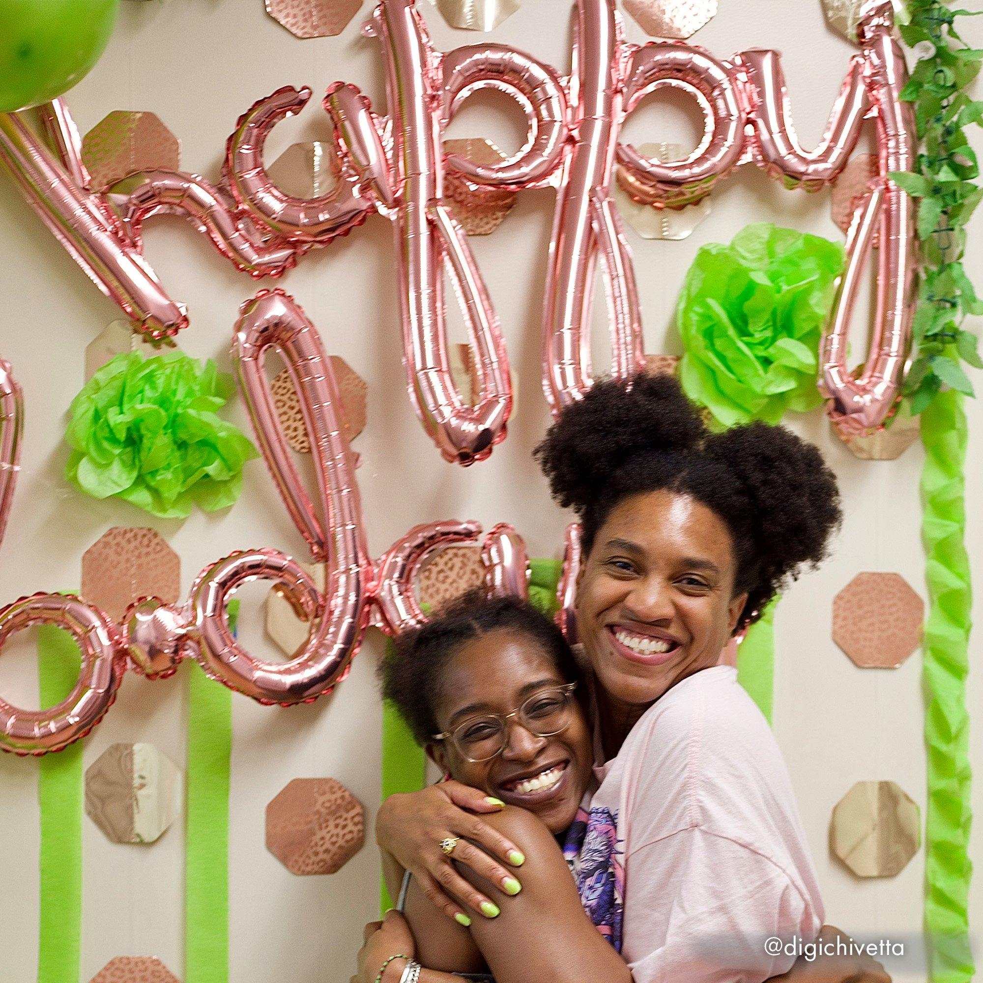 Air-Filled Happy B-Day Cursive Letter Balloon Banners. 2pc. Assorted Colors - Image 16