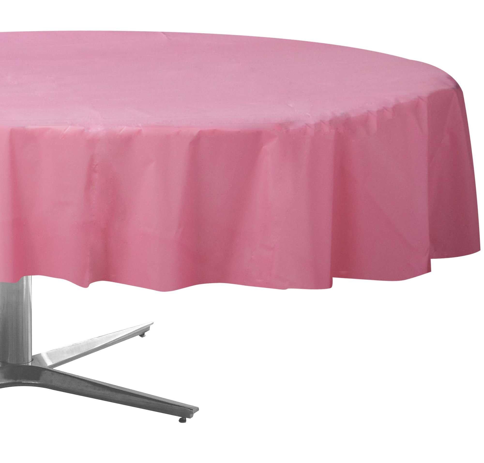 Round Plastic Table Cover. 84in. Assorted Colors - Image 12