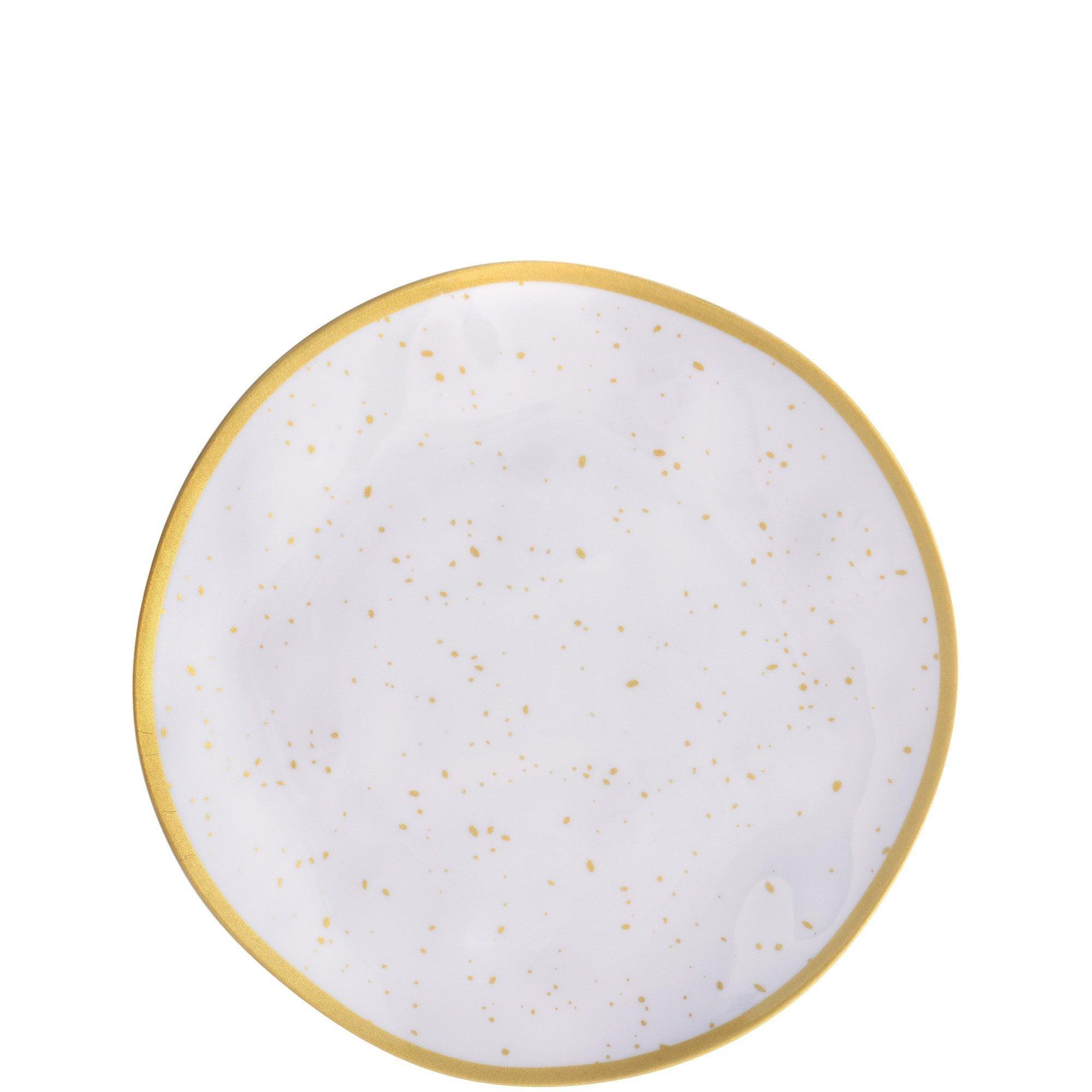 White With Speckles Melamine Dessert Plate. 6.25in. Assorted Colors - Image 2