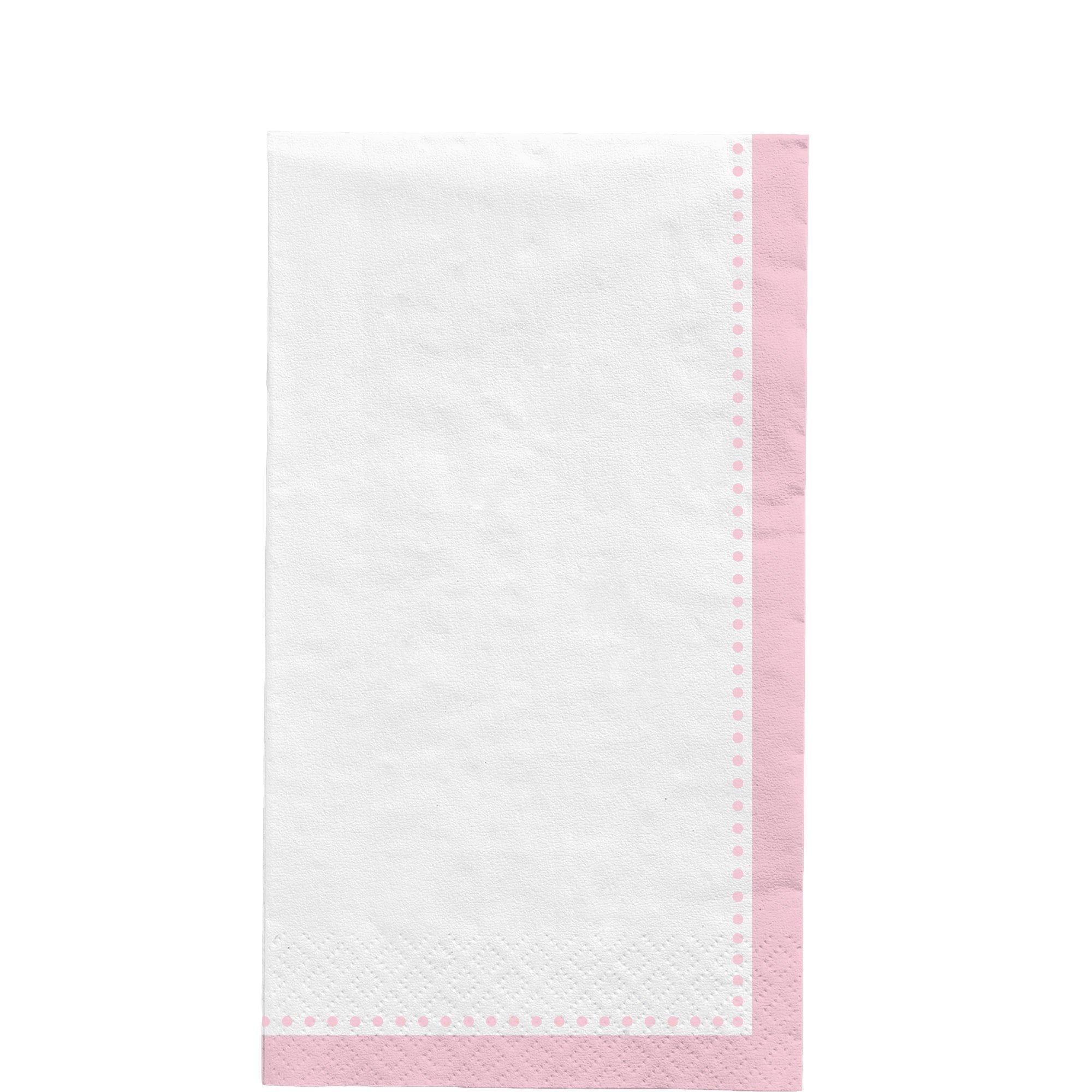 Pink Border Premium Guest Towels. 20ct. Assorted Colors