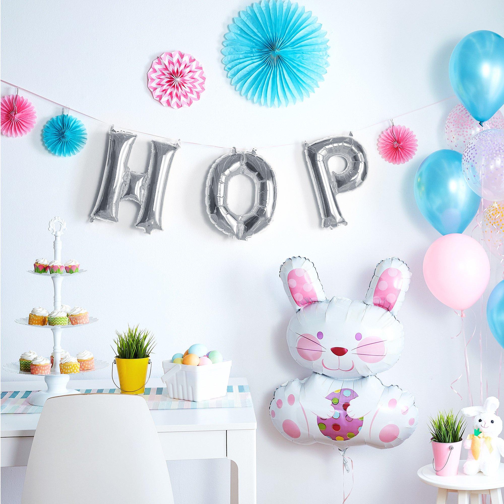 13in Air-Filled Silver Letter (A-Z) Balloons - Image 5