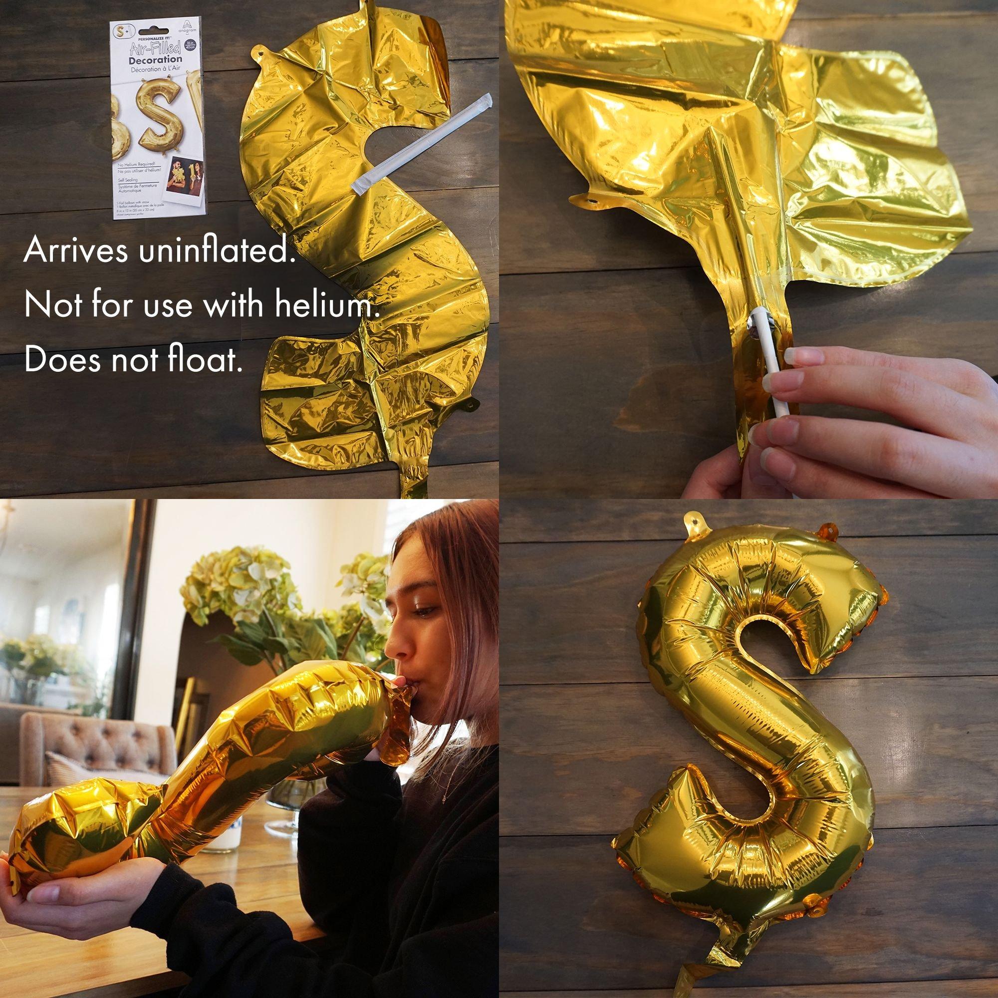 13in Air-Filled Silver Number (0-9) Balloons - Image 16