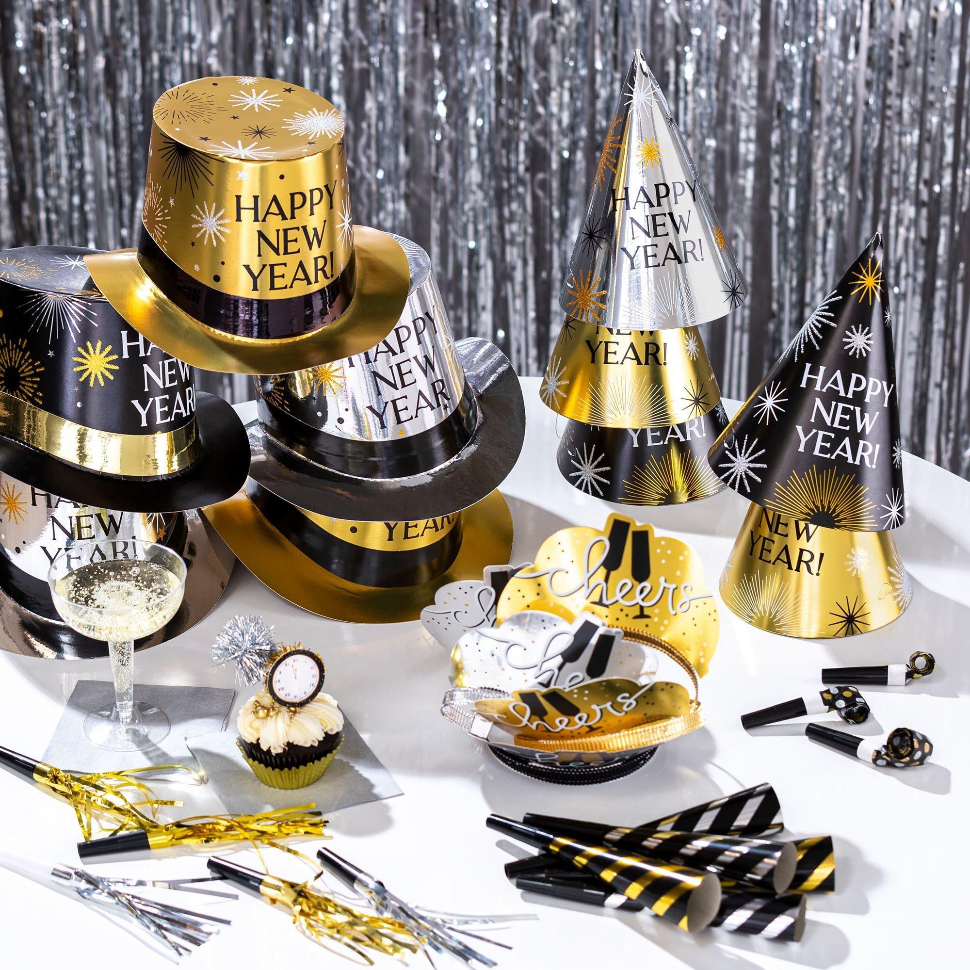 Black. Silver. Gold New Year's Eve Party Kit. Multiple Counts - Image 12