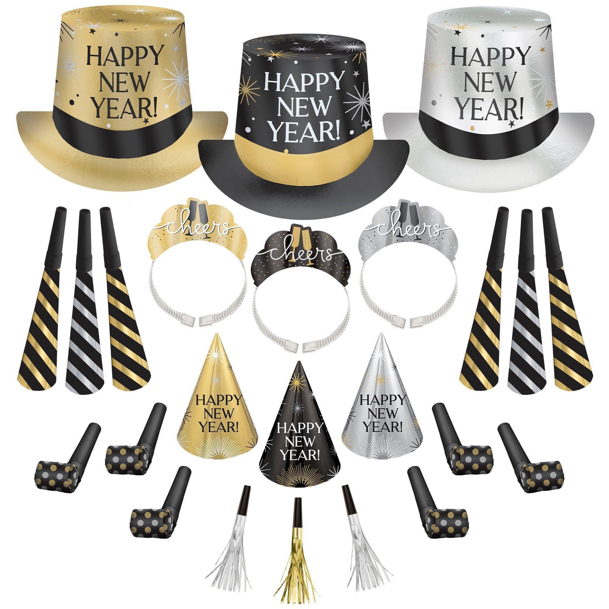 Black. Silver. Gold New Year's Eve Party Kit. Multiple Counts - Image 27