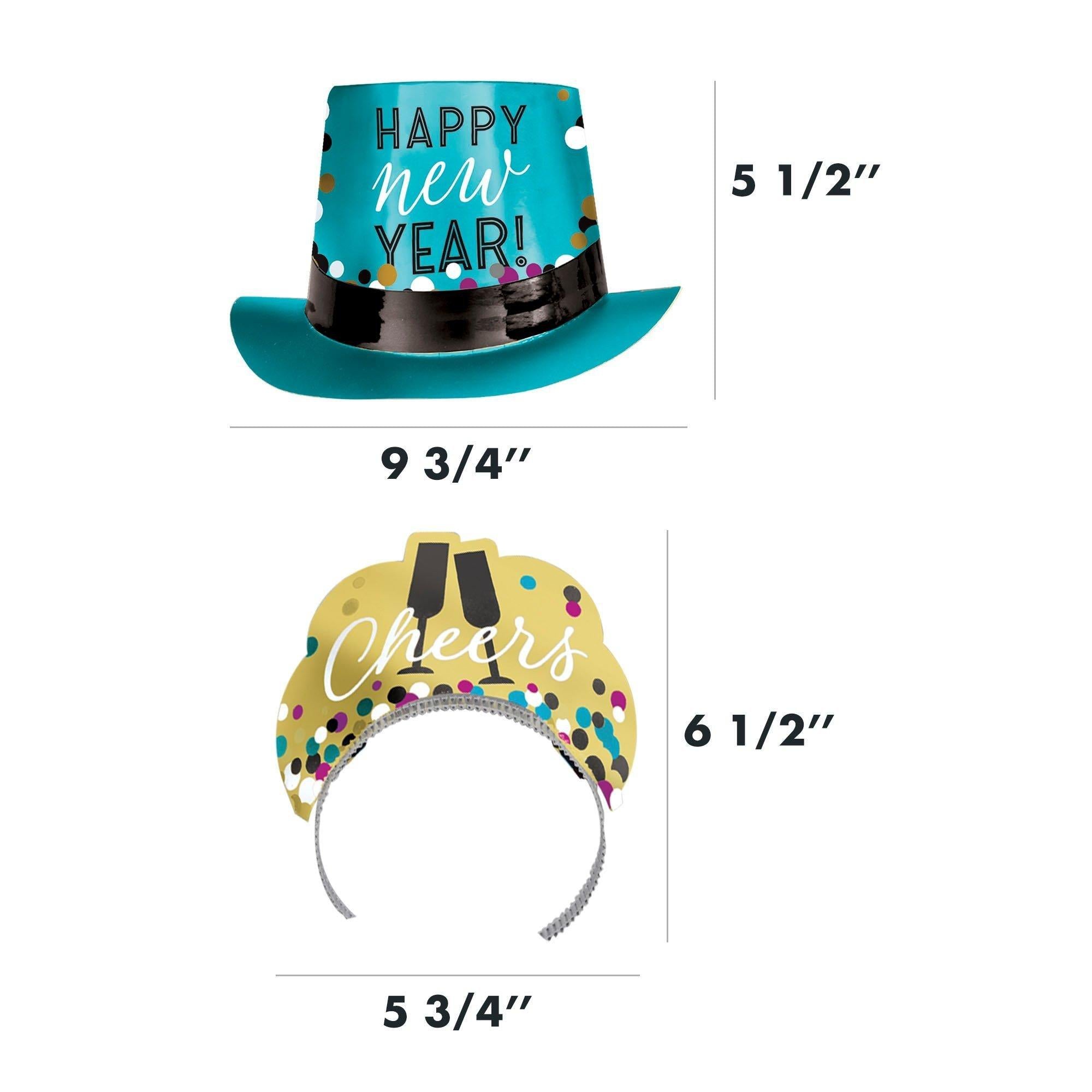 Colorful Confetti New Year's Eve Party Kit. Multiple Counts - Image 22
